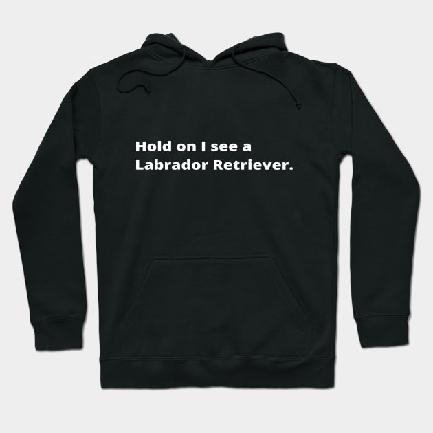 Hold on I see a Labrador Retriever dog Hoodie by simple_words_designs